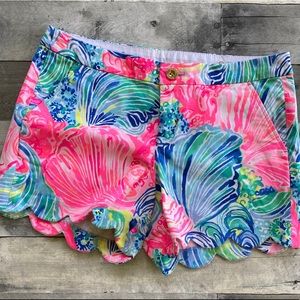 Lilly Pulitzer scallop shorts bright buttercup